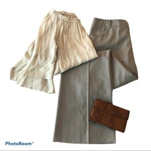 REBECCA TAYLOR boot cut suit pant